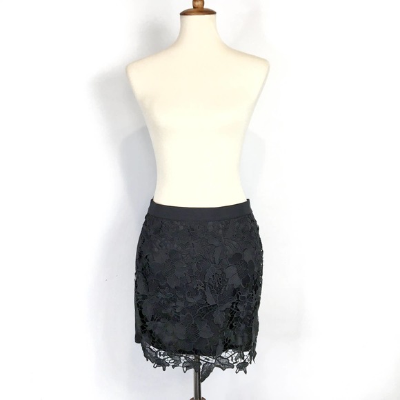 American Eagle AEO Vintage y2k black lace floral skirt Size 10 - Picture 1 of 7